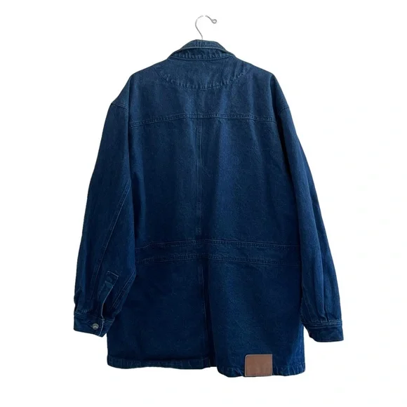 Oversized Vintage Chore Denim Barn Western Jean Jacket - Picture 8 of 10